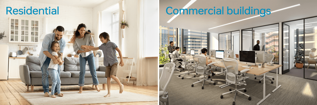 residential VS commercial building